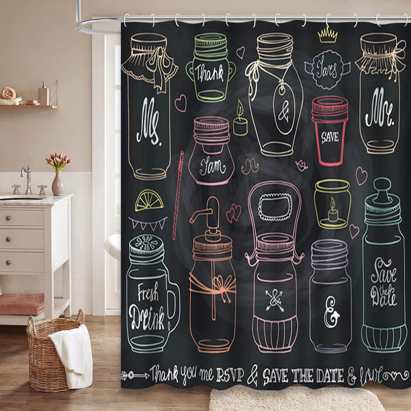 Rideau de douche Mason Jar, L 72 po x l 84 po