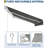 10'x8' Manual Retractable Awning with Crank Handle, Waterproof PU-Coated Polyester, Aluminum Frame for Deck, Patio, Porch, Balcony-124629739-124629741-124629743