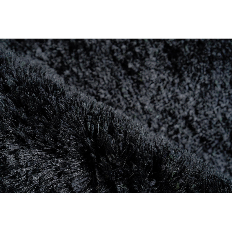 Sumo Shag Area Rug in Black, Rectangle 2' x 3'