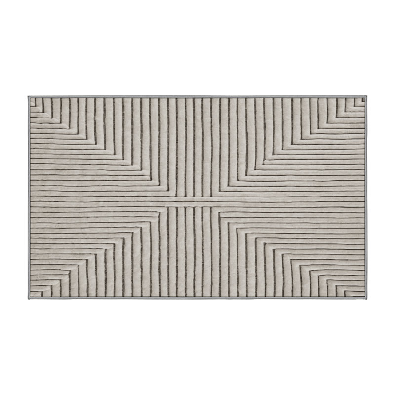 Tapis gris soyeux et moelleux, Tapis de couloir 2 pi x 5 pi
