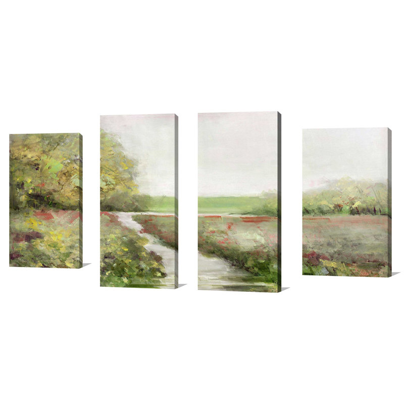 " Fall Magic " by Sally Swatland 4 - Pieces, 38" H x 72" W x 1.5" D