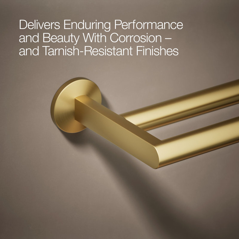 Components™ Double Towel Bar, Vibrant Brushed Moderne Brass