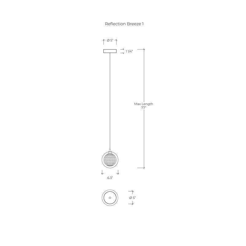 Reflection Breeze 1 - Light Pendant, Black