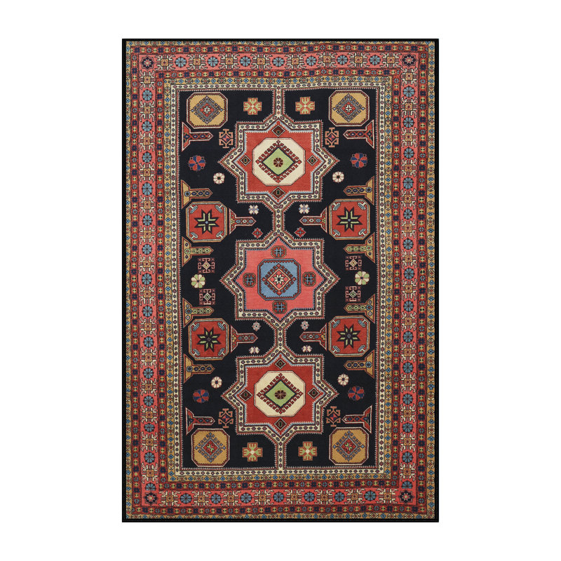Tapis brun/noir traditionnel Obermeyer, Rectangle 4 pi x 6 pi