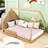 Arbnor Full Size Wooden House Bed with LED Lights and Safety Fence-18382790