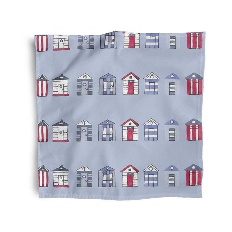 Larez Polyester Nautical & Coastal Napkins, Blue