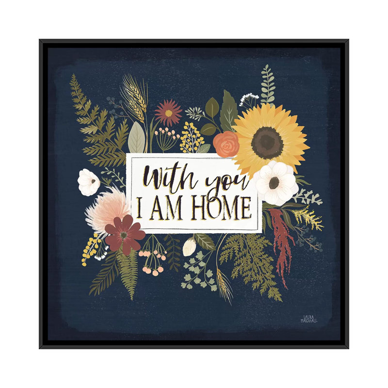 «Autumn Romance III» par Laura Marshall, impression sur toile tendue, H 26 po x l 26 po x P 1,5 po, Toile avec cadre noir