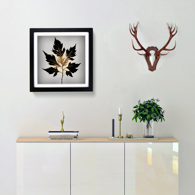 Single Picture Frame Print on Wood, Black Framed