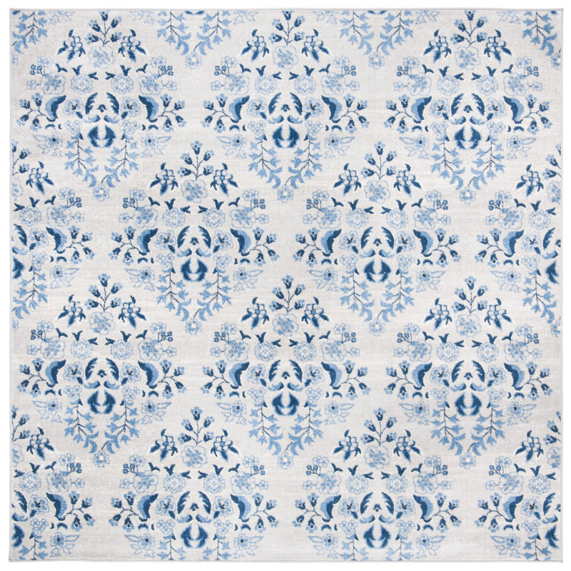 Aguiar Performance Floral Rug, Square 6'7"