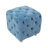 Blue Modern Velvet Upholstered Ottoman, Exquisite Small End Table, Soft Foot Stool,Dressing Makeup Chair, Comfortable Seat For Living Room, Bedroom, Entrance-1903420064