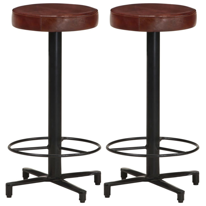 Bar Stool Bar Seat Counter Height Island Stool for Pub Real Leather, Counter Stool (26” Seat Height)