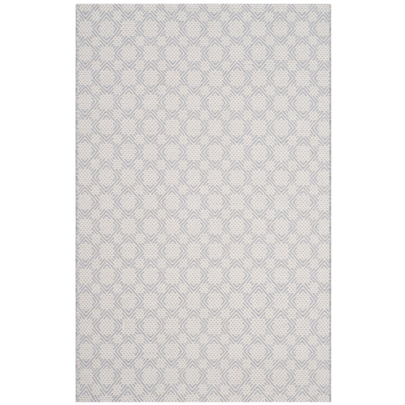 Luzerne Hand Woven Cotton Geometric Rug, Rectangle 4' x 6'