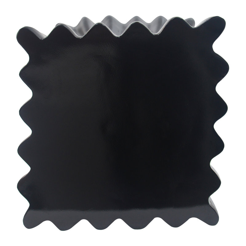 Cheynne MGO Archaistic Wavy Side Table, Black