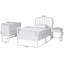 Ensemble de chambre à coucher 4 pièces Baxton Studio Dayami, simple, blanc-1768053239