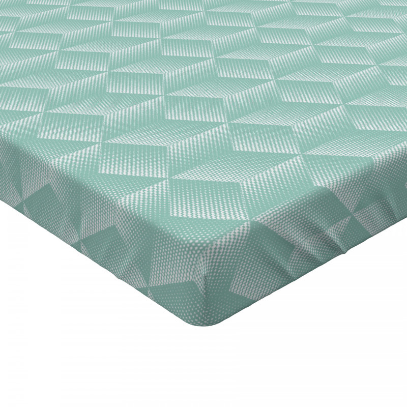 Microfiber Geometric Fitted Sheet, Full Fitted Sheet