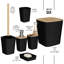 Ensemble de salle de bain - Ensemble d'accessoires de salle de bain, ensemble d'accessoires de salle de bain 6 pièces, ensembles de salle de bain avec brosse de toilette, poubelle et distributeur de savon-951450636