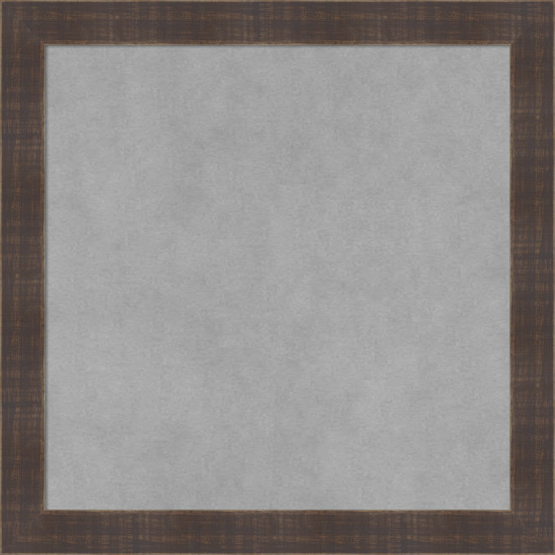 Tableau d'affichage magnétique en métal avec cadre en bois massif , H 18 po x l 18 po x P 1 po