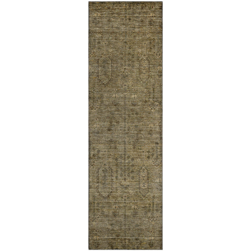 Premium Machine Washable Prisco Brown Rug, Runner 2'3" x 7'6"
