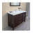 Mid-Century Solid Wood Bathroom Vanity with Integrated Ceramic Sink