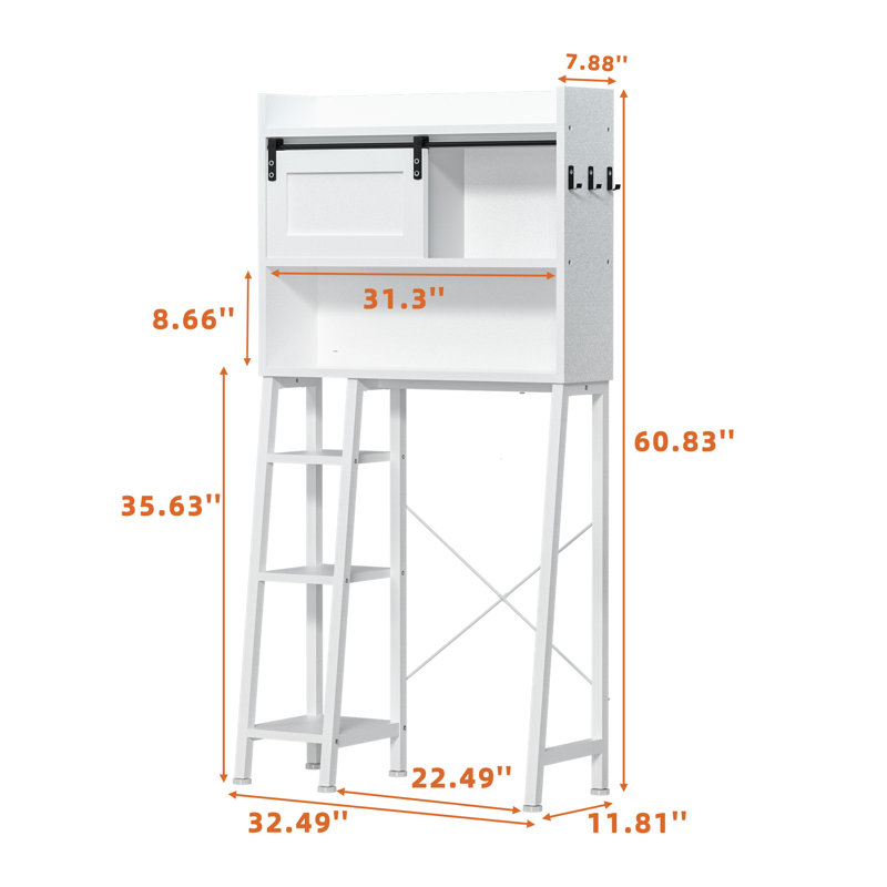 Rangement pour salle de bain Thurnell, Blanc