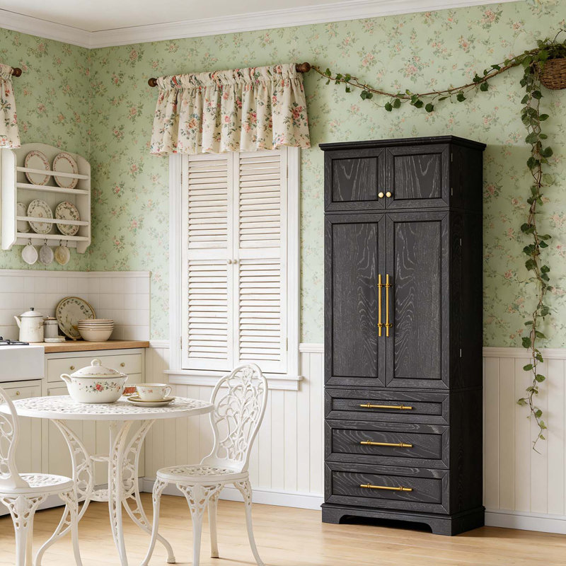 Grand garde-manger de style campagnard, Noir