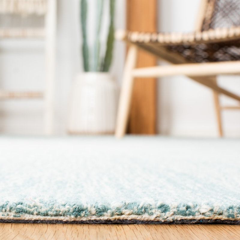 Balakrishna Micro-Loop Hand Tufted Wool And Cotton With Latex Abstract Rug, Runner 2'3" x 9'