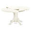L'ensemble de table de cuisine 7 pièces se compose d'une table de salle à manger ovale avec une feuille de papillon et de 6 chaises parsons en tissu Shitake foncé en lin, blanc lin-471855434-420242095-421326281