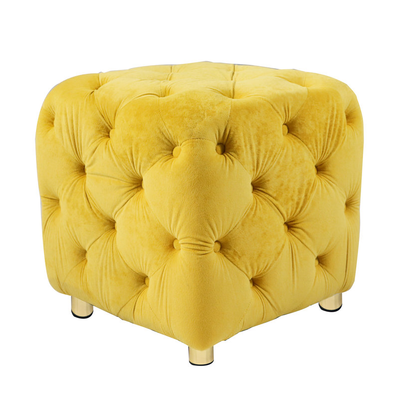 Velours jaune unique - ajoute une touche distinctive à votre décoration intérieure, douce et confortable, Jaune