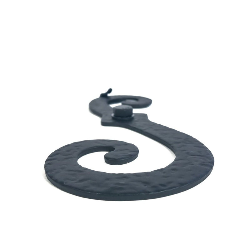Black Metal S-Shaped Shutter Holdback Pair