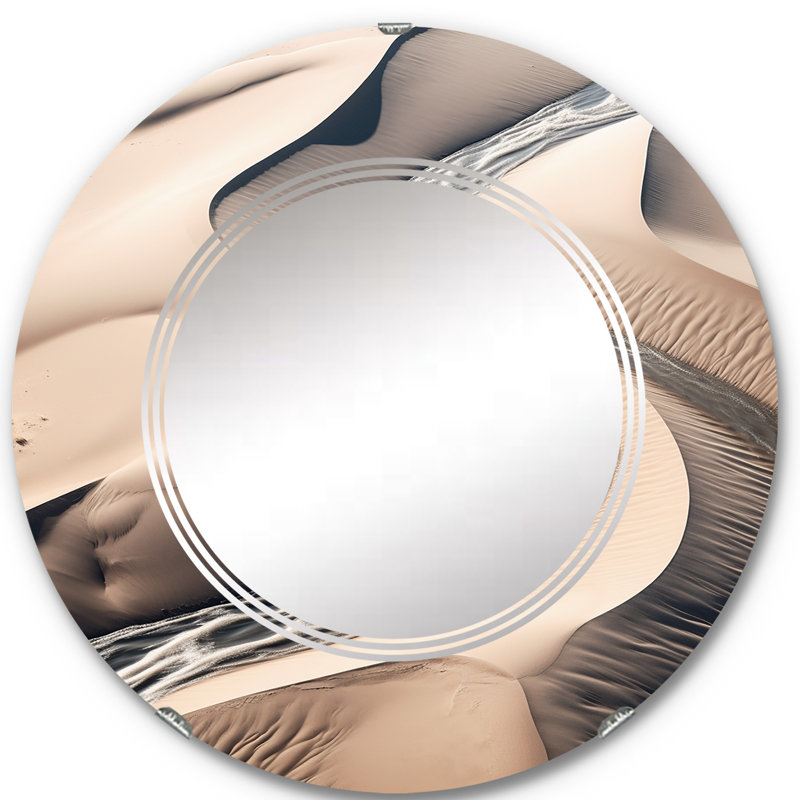 Miroir mural rond Pue, 24 po x 24 po