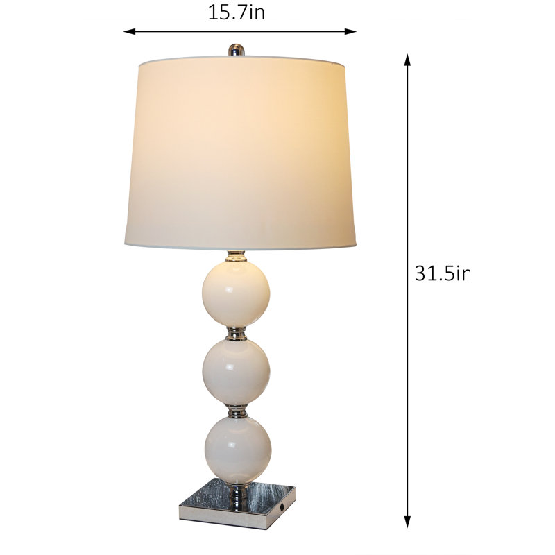 Samples Metal Table Lamp, White