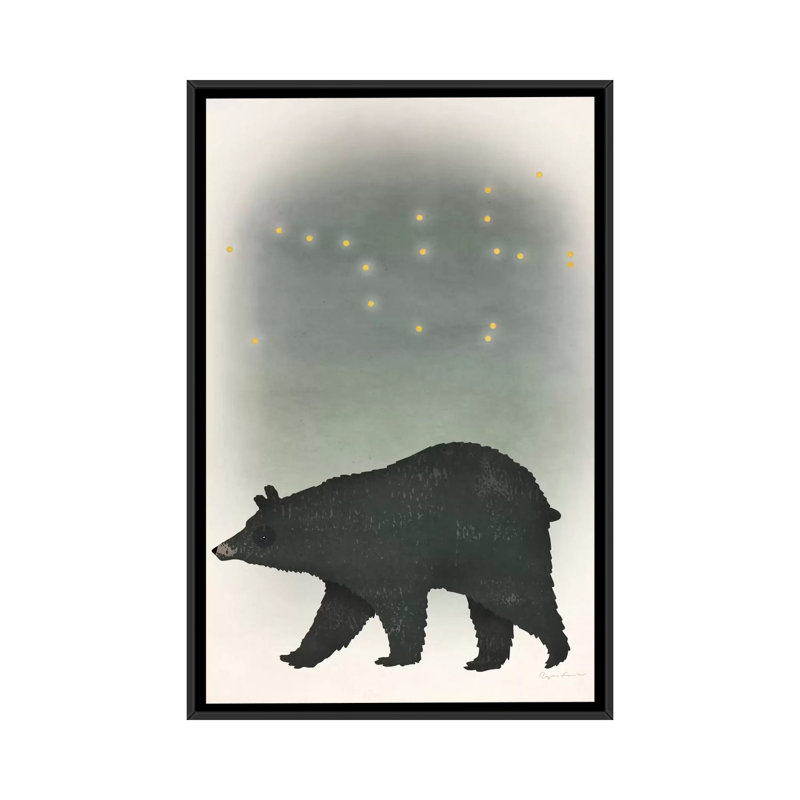 « ursa majeur », reproduction d’art sur toile, H 26 po x l 18 po x P 1,5 po, Toile avec cadre noir, Pas de tapis