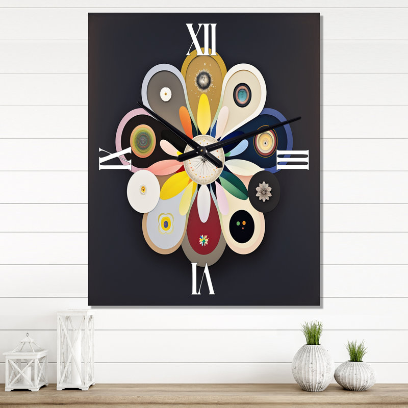 Horloge murale géométrique Serendipity Mysticisim Of Mind Spiritual I, H 32 po x l 16 po x P 1 po