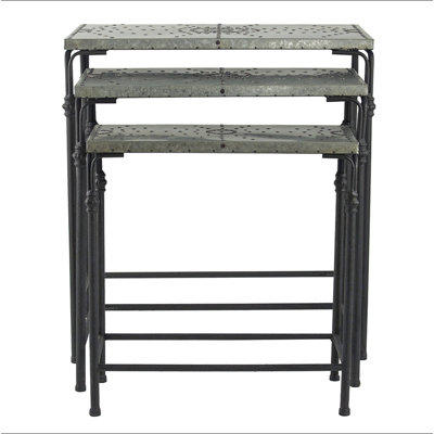 Ensemble de 3 supports pour plante gigognes en métal, L: 24 x 14 x 26 po, M: 21,5 x 11,5 x 23 po, S: 19 x 9 x 20 po
