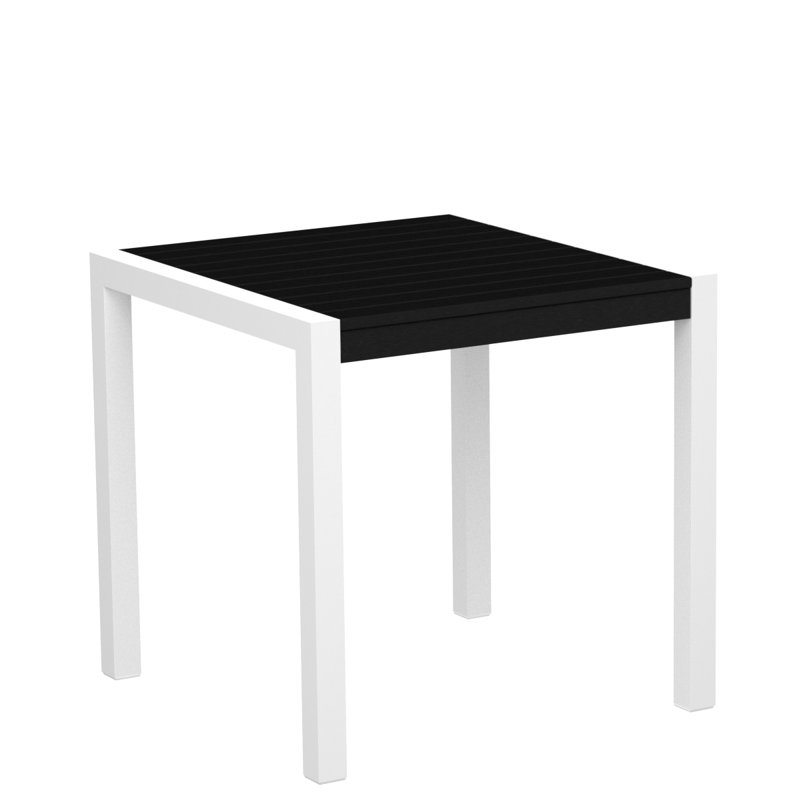 Table de salle à manger POLYWOOD MOD, Noir texturé, Noir, L 29,75 po x P 29,75 po