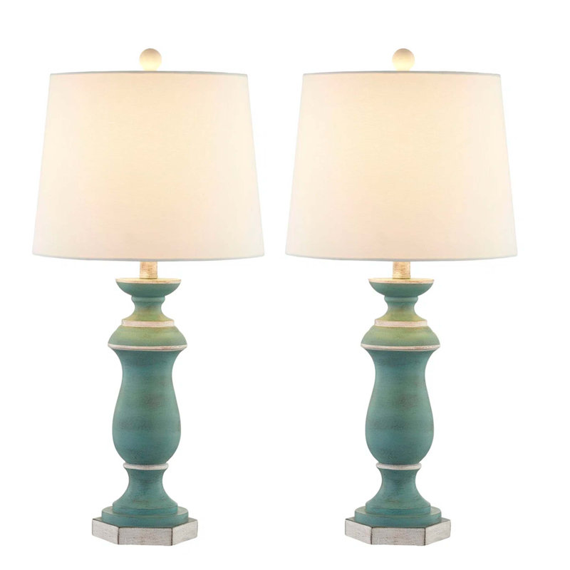 Lampe de table traditionnelle en résine 27 "avec gradation à 3 voies (ensemble de 2) (ampoules non incluses)