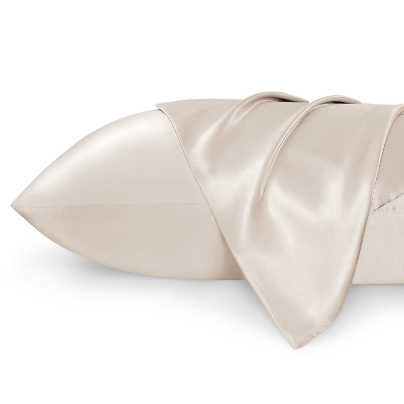 Satin Pillowcase Set of 2, 300 Thread Count,GentleSoft™️,GentleSoft™️, King Pillow Case, Beige