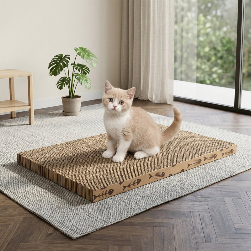 Grattoir en carton pour chat, paquet simple pour chats d'intérieur