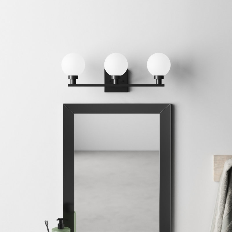 Janne 3-Light Dimmable Vanity Light, Midnight Black