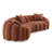 Minimore Modern Style 126.77" W Winnie Curved Shape 4s Sofa-1552542633