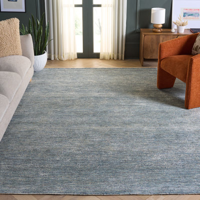 Tapis d'intérieur en coton de couleur unie touffeté à la main Soho