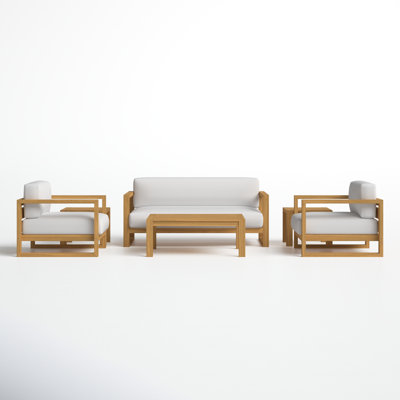 Upland 4-Person Teak Patio Seating Group