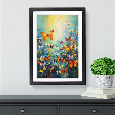 Butterfly Impressionism Art - Framed Print