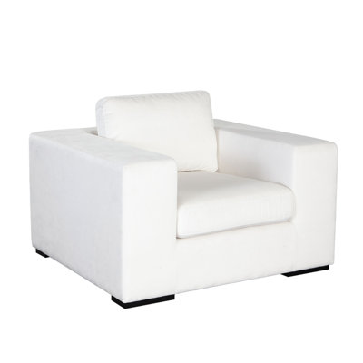 Chaise d'appoint Muse en tissu performance blanc brume
