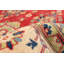 Tapis unique en laine noué à la main Gazni rouge / or / bleu de 6 pi 5 po x 9 pi 5 po 2019a Qaiden