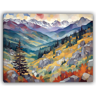 «Majestic Mountain Vista», art mural sur toile tendue