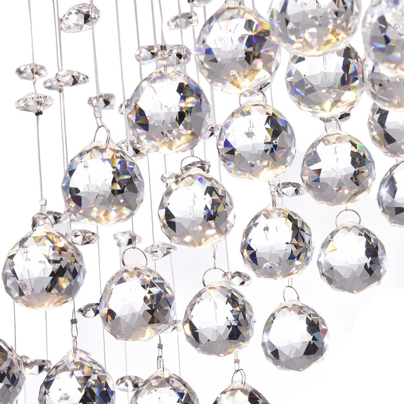 Lustre encastré en cristal 4 lumières Omara