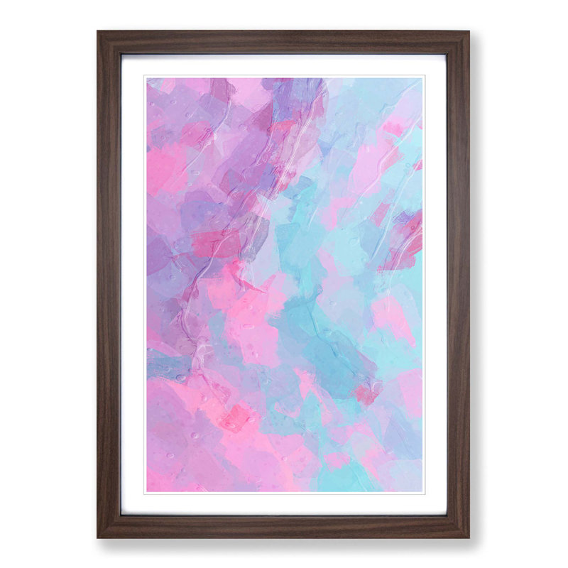 Free Light in Abstract - Picture Frame Graphic Art Print, 87cm H x 62cm W x 2cm D, Walnut Framed