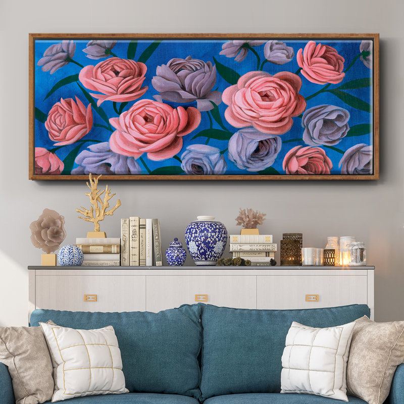 Layered Petals III- Framed Canvas