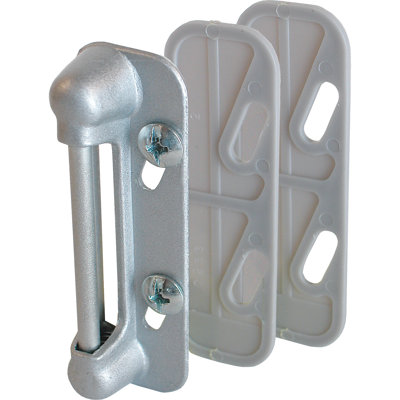 Spring Type Screen Door Strike Plate, Aluminum (1 Set)